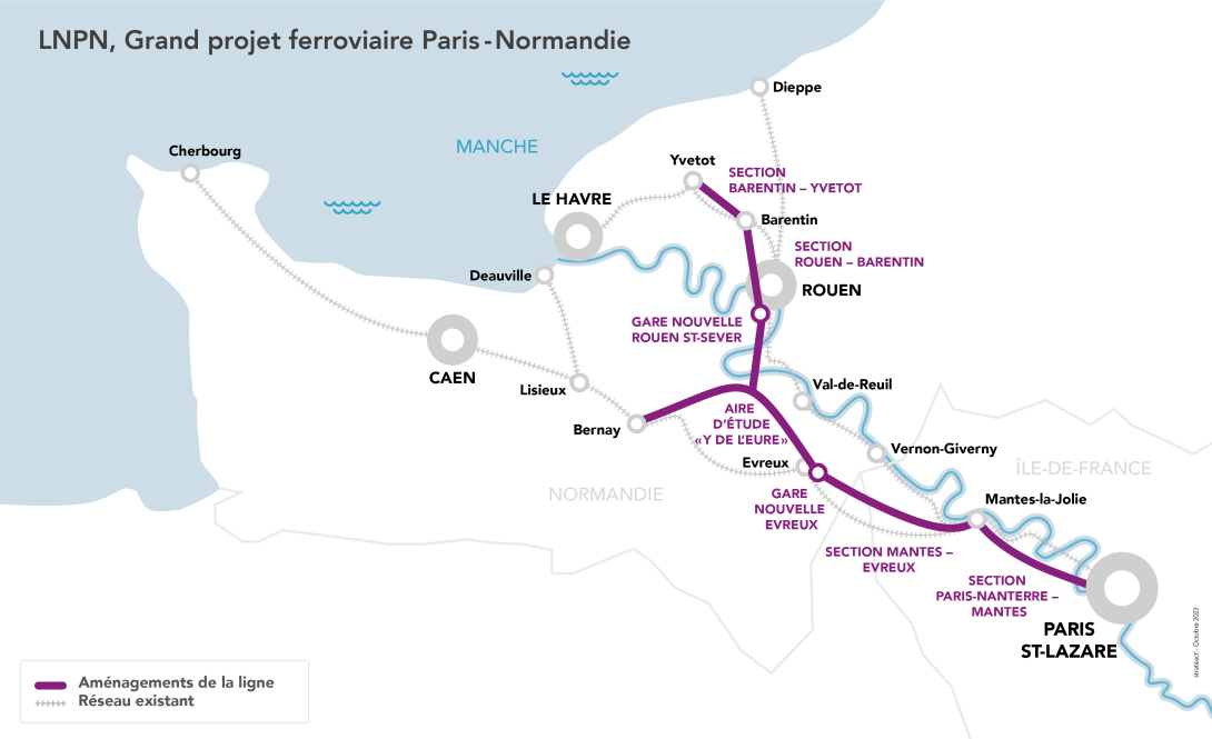 Carte du tracé (sans niveau de priorité)