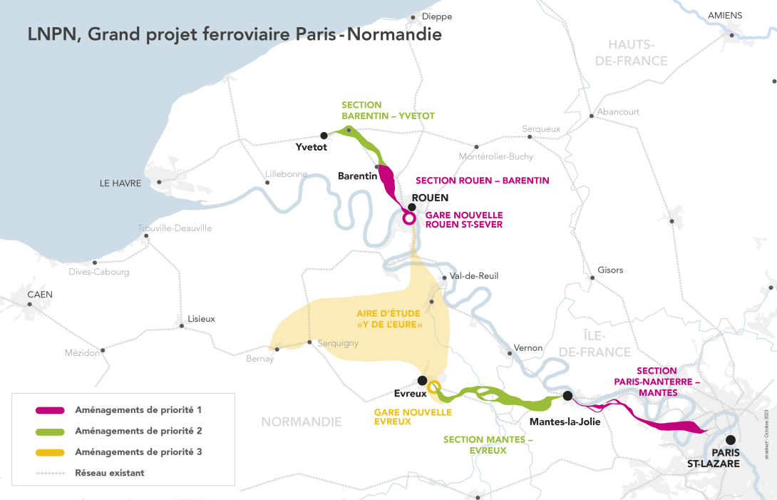Carte des zones de passage à l'étude